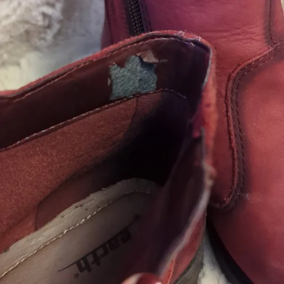 Earth Womens Jordan Wine leather zip boots size 7.5 wide - Picture 5 of 7